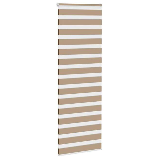 Berkfield Home Elegant Zebra Blind Sand Brown 85x200 cm Fabric Width 80.9 cm Pol - image 1