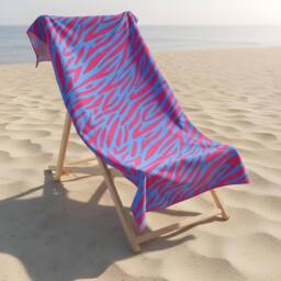 OHS Neon Zebra Beach Towel Bath Travel Quick Dry Microfibre Absorbent