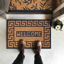 BARGAINS-GALORE Home Entry Heavy Duty Non Slip Door Mat Welcome Natural Coir 40 X 60Cm in Brown - Size: 40 X 60 cm - thumbnail 2