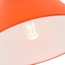 Happy Homewares Traditional Cotton Coolie Lampshade Suitable for Table Lamp or Pendant in Orange - Size: 10 inches - thumbnail 3