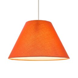 Happy Homewares Traditional Cotton Coolie Lampshade Suitable for Table Lamp or Pendant in Orange - Size: 10 inches - thumbnail 2