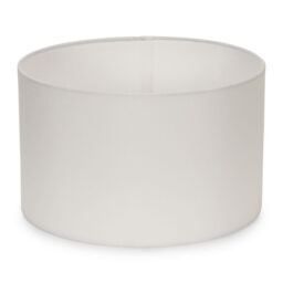 ValueLights Reni Pair of Fabric Easy Fit Drum Ceiling Lamp Shade in White - Size: Small