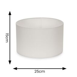 ValueLights Reni Pair of Fabric Easy Fit Drum Ceiling Lamp Shade in White - Size: Small - thumbnail 7
