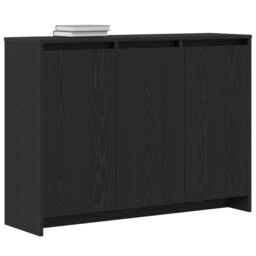 Berkfield Home Sideboard Black Oak Engineered Wood Medium Storage - thumbnail 3