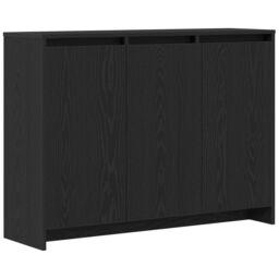 Berkfield Home Sideboard Black Oak Engineered Wood Medium Storage - thumbnail 2