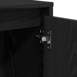 Berkfield Home Sideboard Black Oak Engineered Wood Medium Storage - thumbnail 9