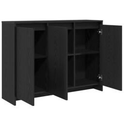 Berkfield Home Sideboard Black Oak Engineered Wood Medium Storage - thumbnail 5