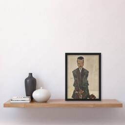 "Artery8 Portrait of the Publisher Eduard Kosmack Schiele Framed Wall Art Print in Beige - Size: W12"" x H16""" - thumbnail 4