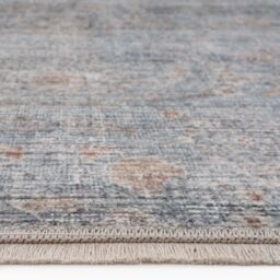 Kukoon Blue Grey Traditional Distressed Finish Living Area Rug in Mid Blue - Size: 120 cm x 170 cm - thumbnail 4