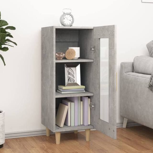 Berkfield Home Sideboard Concrete Grey 34.5x34x90 cm Engineered Wood - image 1