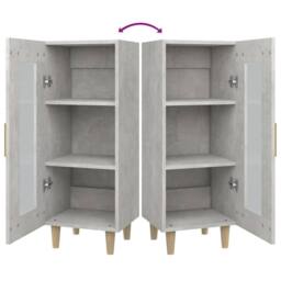Berkfield Home Sideboard Concrete Grey 34.5x34x90 cm Engineered Wood - thumbnail 9