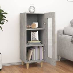 Berkfield Home Sideboard Concrete Grey 34.5x34x90 cm Engineered Wood - thumbnail 1