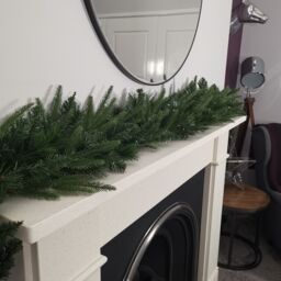 Samuel Alexander Premier 1.8M Festive Norfolk Pine Christmas Garland PE/PVC Tips in Green - thumbnail 1