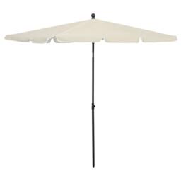 Berkfield Home Garden Parasol with Pole 210x140 cm Sand in Beige - thumbnail 1