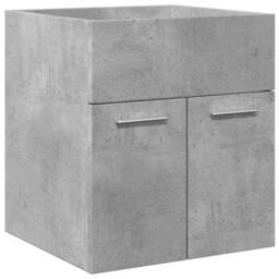 Berkfield Home 2 Piece Bathroom Furniture Set Concrete Grey Engineered Wood - thumbnail 6