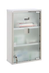 Orsina Tall Medicine Cabinet in Silver - thumbnail 2