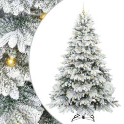 Berkfield Home Artificial Christmas Tree with 300 LEDs Green 240 cm PE & PVC - thumbnail 2