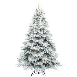 Berkfield Home Artificial Christmas Tree with 300 LEDs Green 240 cm PE & PVC - thumbnail 4