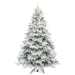 Berkfield Home Artificial Christmas Tree with 300 LEDs Green 240 cm PE & PVC - thumbnail 3