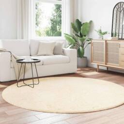 Berkfield Home Shaggy Rug High Pile NAVARRA Cream 200x200 cm Polyester - Size: Medium - thumbnail 3