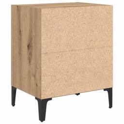 Berkfield Home Stunning Bedside Cabinet Artisan Oak 40x30x50 cm Engineered Wood in Brown - Size: 40 x 30 x 50 cm - thumbnail 7