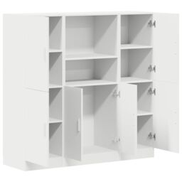 Berkfield Home 3 Piece Kitchen Cabinet Set White Engineered Wood - thumbnail 4