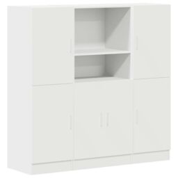 Berkfield Home 3 Piece Kitchen Cabinet Set White Engineered Wood - thumbnail 2