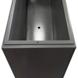 Woven Wood 90cm Long Zinc Matte Grey 60cm Tall Trough Planter - thumbnail 8