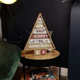 Samuel Alexander 42cm Wooden Christmas Countdown Decoration with 10 Warm White LEDs - thumbnail 2