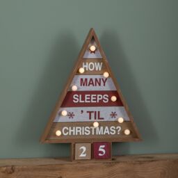 Samuel Alexander 42cm Wooden Christmas Countdown Decoration with 10 Warm White LEDs - thumbnail 7