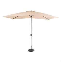 Charles Bentley 3m x 2m Rectangular Garden Umbrella Beige Or Light Grey - thumbnail 3