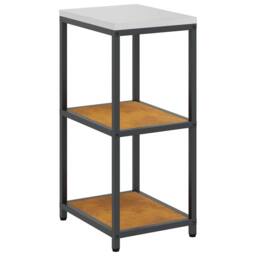 Berkfield Home Kitchen Storage Shelf with Storage Rusty Weathering steel in Brown - thumbnail 1