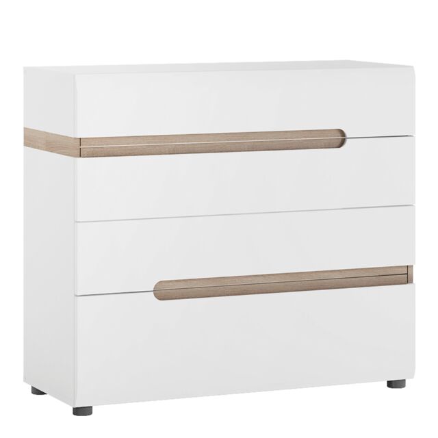 Furniture To Go Chelsea Bedroom 4 Drawer Chest in White