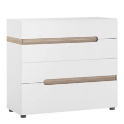 Furniture To Go Chelsea Bedroom 4 Drawer Chest in White - thumbnail 1