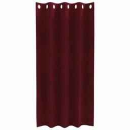Berkfield Home Modern Blackout Curtains with Eyelets 2 pcs Wine Red Velvet in Burgundy - thumbnail 4