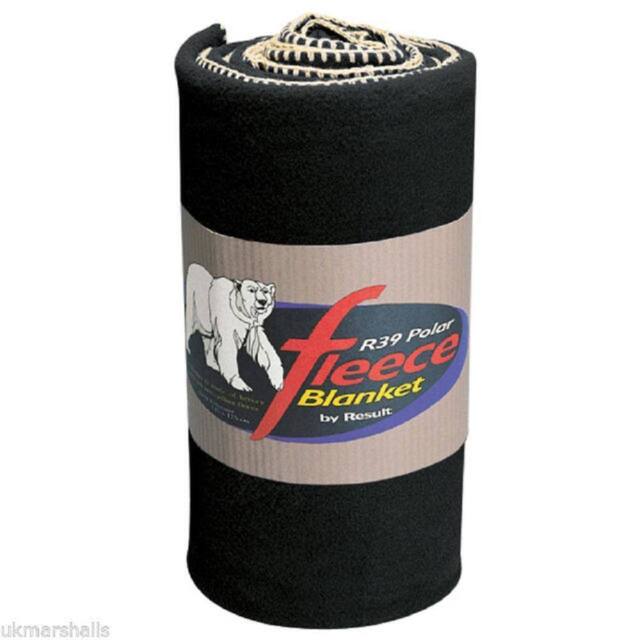 Result Plain Warm Outdoor Fleece Blanket (330gsm) in Black - image 1