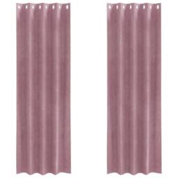 Berkfield Home Blackout Curtains with Eyelets 2 pcs Dark Pink Velvet