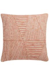 Appletree 'Myan' Woven Geometric Mosaic Design Filled Cushion in Terracotta - Size: 43 cm x 43 cm - thumbnail 2