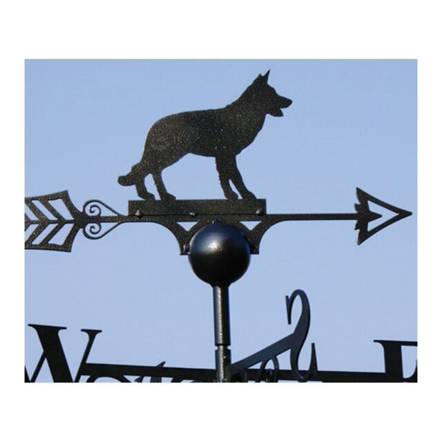Poppyforge Alsatian Weathervane - Solid Steel - W61xH88 cm - Powder Coated Black - image 1