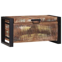 Berkfield Home Storage Chests 60x30x30cm Solid Reclaimed Wood & Metal in Brown - Size: 60 x 30 x 30 cm - thumbnail 3