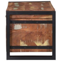 Berkfield Home Storage Chests 60x30x30cm Solid Reclaimed Wood & Metal in Brown - Size: 60 x 30 x 30 cm - thumbnail 6