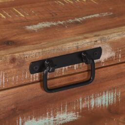Berkfield Home Storage Chests 60x30x30cm Solid Reclaimed Wood & Metal in Brown - Size: 60 x 30 x 30 cm - thumbnail 9