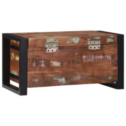 Berkfield Home Storage Chests 60x30x30cm Solid Reclaimed Wood & Metal in Brown - Size: 60 x 30 x 30 cm - thumbnail 7