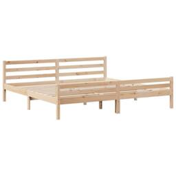 Berkfield Home Bed Frame with Headboard without Mattress 200x200 cm in Light Tan - thumbnail 7