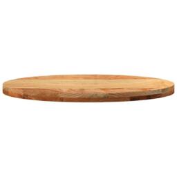 Berkfield Home Table Top Light Brown 80x40x4 cm Solid Wood Oak Oval - Size: 80 x 40 x 4 cm - thumbnail 5