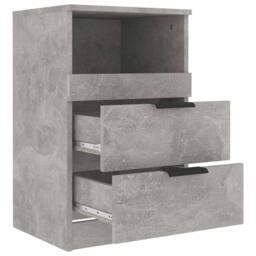 Berkfield Home Elegant Bedside Cabinets 2 pcs Concrete Grey Engineered Wood - thumbnail 6