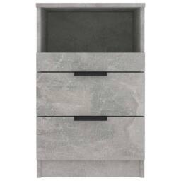 Berkfield Home Elegant Bedside Cabinets 2 pcs Concrete Grey Engineered Wood - thumbnail 4