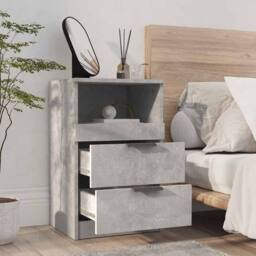 Berkfield Home Elegant Bedside Cabinets 2 pcs Concrete Grey Engineered Wood - thumbnail 8
