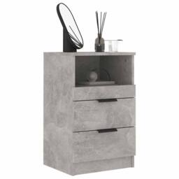Berkfield Home Elegant Bedside Cabinets 2 pcs Concrete Grey Engineered Wood - thumbnail 9