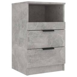 Berkfield Home Elegant Bedside Cabinets 2 pcs Concrete Grey Engineered Wood - thumbnail 1